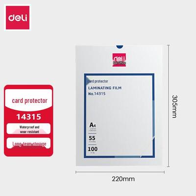 Deli A4 55mic Laminating Film (100 Sheets) CN Plug (adapter Included)