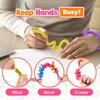 6 pcs Colorful Silicone Sensory Sticks Autism Textured Calming Fidget Toy Classroom Student Anxiety Relief Travel Relaxation Toy