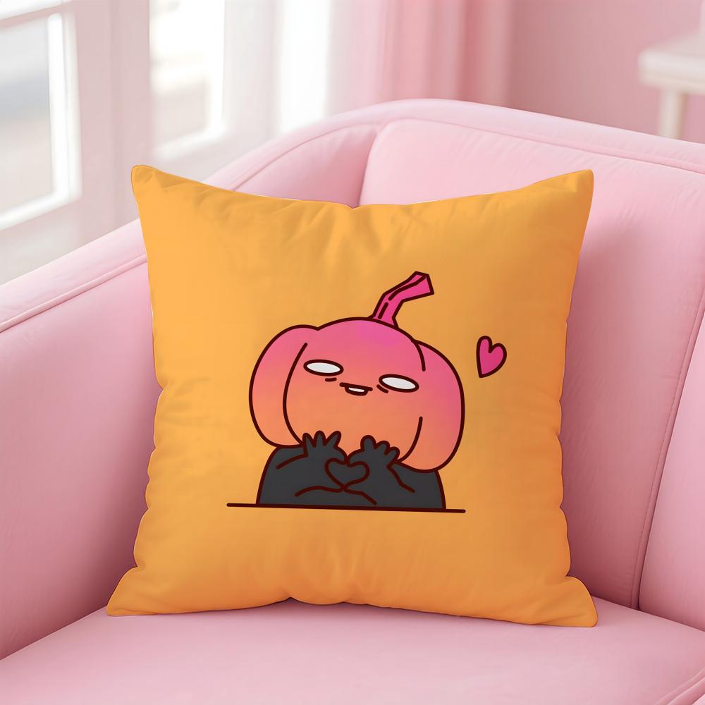 Halloween Funy Abstract Art Cushion Cover Linen Pillowcase Cover Soft Decor for Sofa Home Room