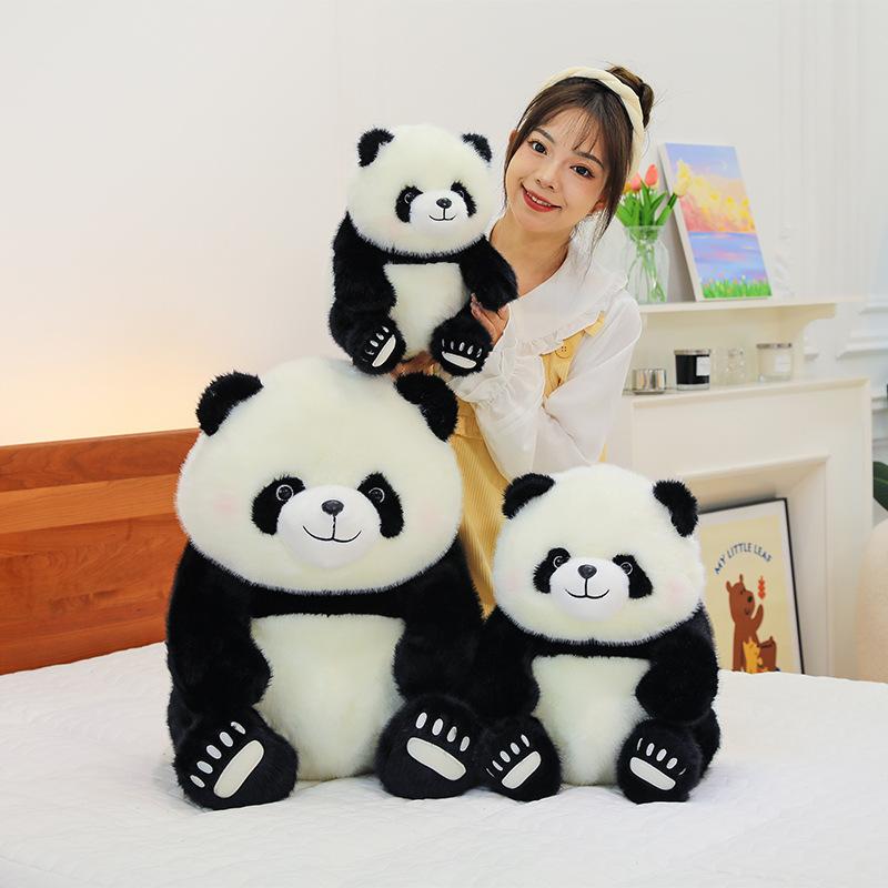 Cute Panda Plush Toy Children's Birthday Gift Zoo Souvenir Activity Ornament Home Throw Pillow
