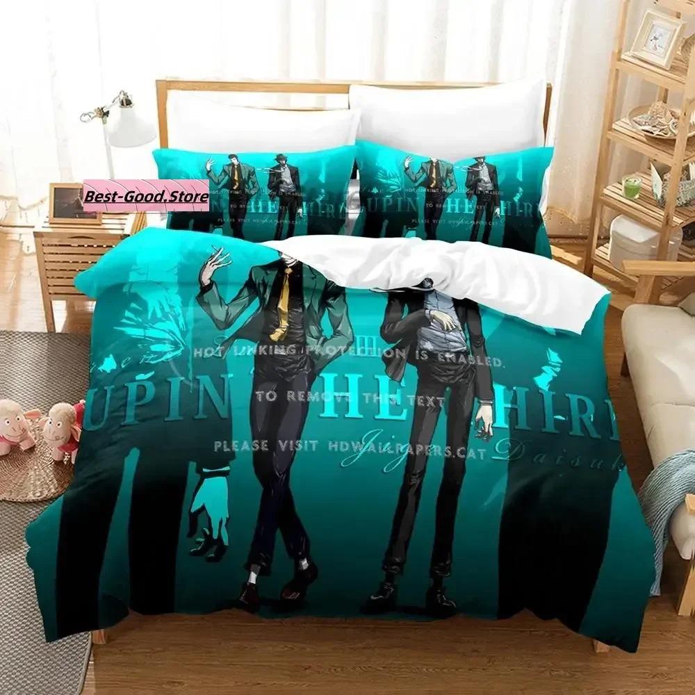 

Lupin the 3rd Beding Set Single Twin Ful Quen King-Sized Dimensionsd Dimensions Bed Linen Set Aldult Kid Bedrom Duvetcover Sets 3D Print Anime 120*200cm Single