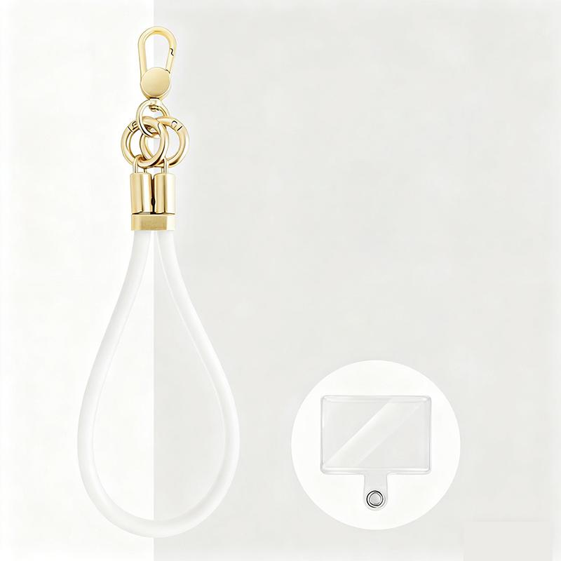 

Silicone Wrist Strap for Phone- Adjustable Anti-Lost Phone Lanyard Bracelet Detachable Gold Buckle Neck Strap for Mobile Phone