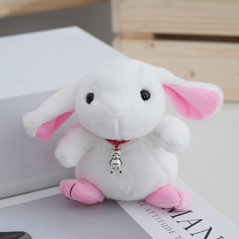 Adorable Pink Long-eared Bunny Plush Toy Cuddly Stuffed Rabbit Gift For Girls