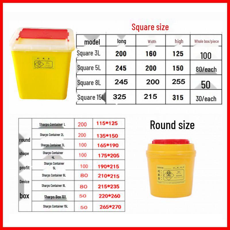 Disposable Medical Needle and Sharps Collection Box