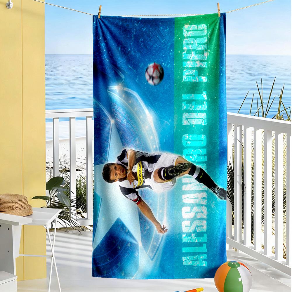 Turkish Football Star Beach Towel Super Soft & Absorbent Comfortable Lightweight Suitable for Sports, Travel, Swimming, Yoga, Bathroom, Beach, And Poo