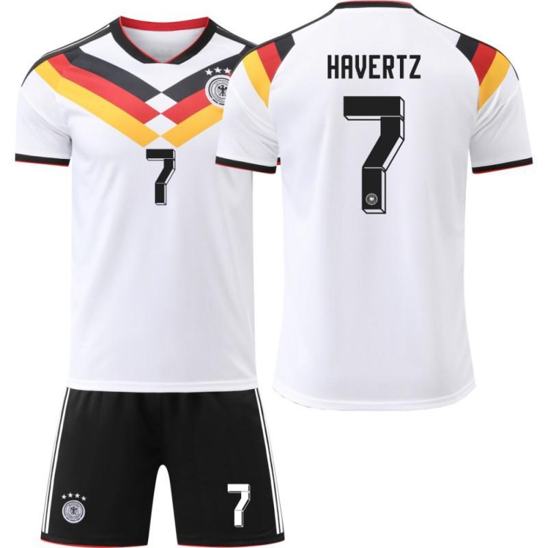 Germany World Cup Football Uniform No. 13 Muller Jersey 7 Havertz 8 Cross Children's Men's Set