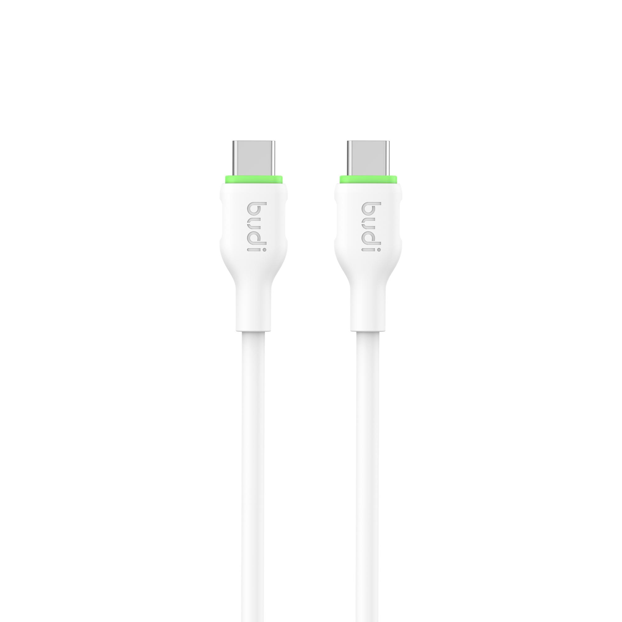 

BUDI DC261TT12W 1.2m 65W Fast Charging Type C Cable Soft TPE USB C to USB C Data Cord