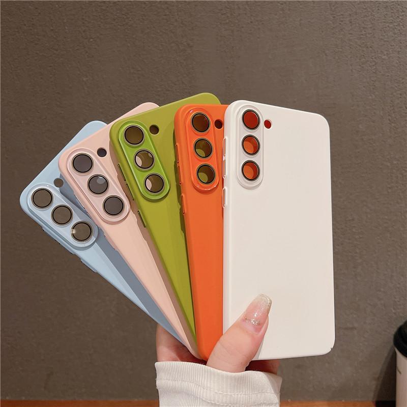 For Samsung Galaxy S24 S23 S22 Plus Ultra Full Cover Durable Anti-fingerprint Hard PC Case With Lens Film Anti-Drop Protector Back Shell