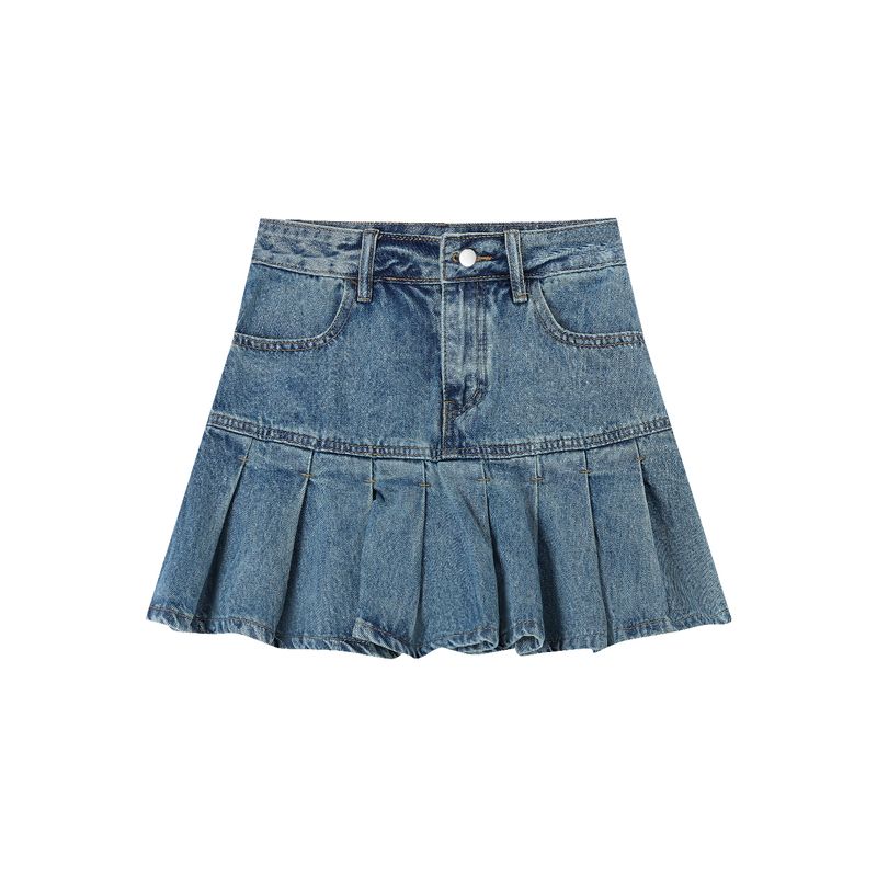 

Кумикуми Повседневный комплект Джинсовое пальто Короткое платье Длинное платье Мода Женщины Осень Стройнящий Short skirt S