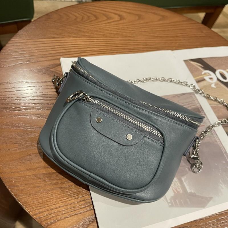 

Genuine Leather Women s Bag First-layer Cowhide Saddle Niche High-end Cross-body All-match Chain 850 19x7x12cm