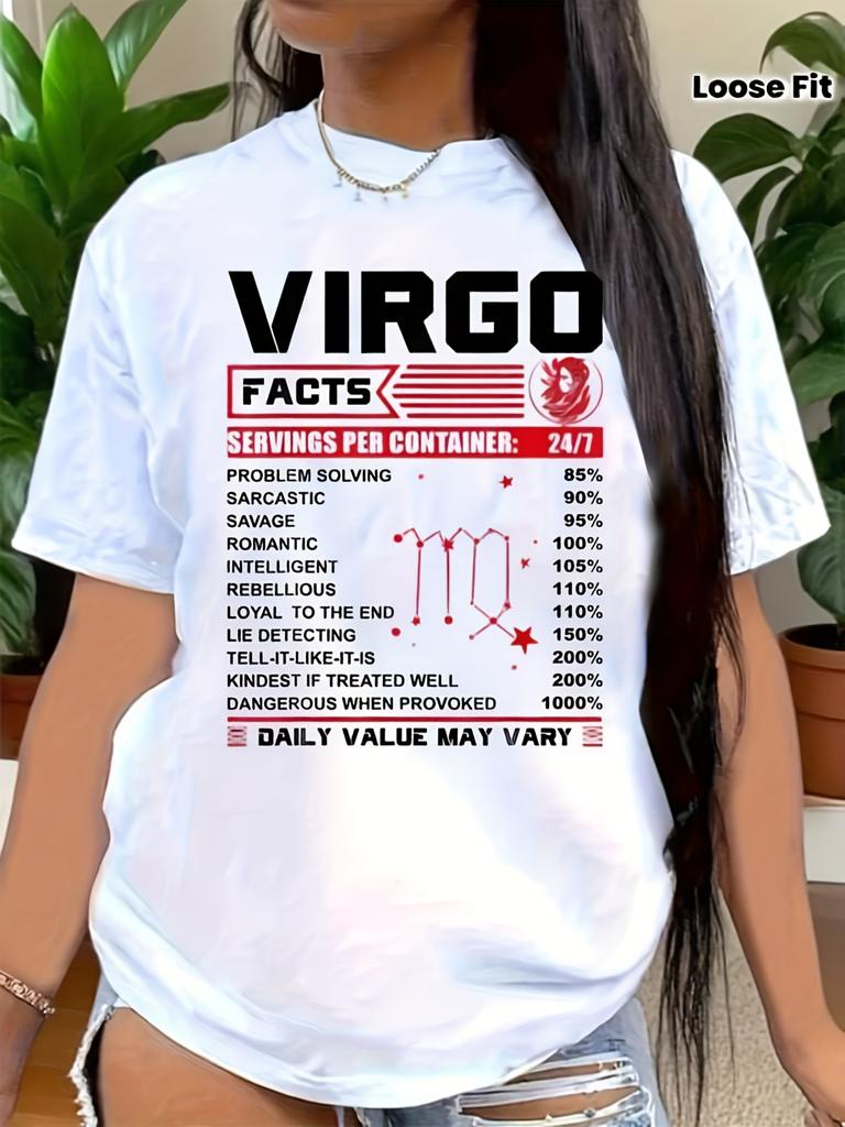 Virgo Zodiac T-Shirt for Women And Women- Recommended Virgo Birthday Gift, Soft And Breathable Short