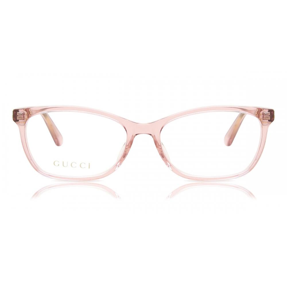 

Gucci Gg0613o 003 Women Eyeglasses Transparent Nude/52