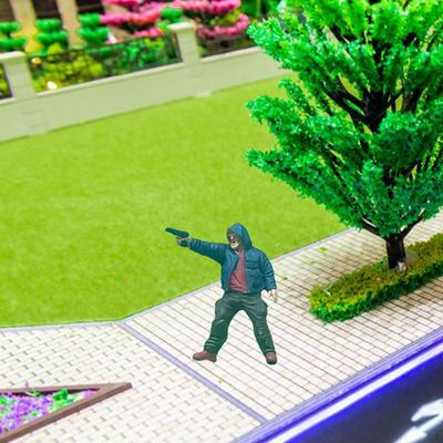 1/64 Miniature Street Mini Robber Tiny People Model for Train Layout Scene Desktop