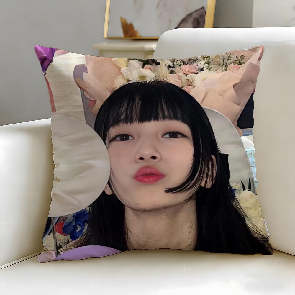 Popular Actress Bae Suzy Cushion Cover Soft  EasyWash Pillow Case  Versatile for Couch Bed Travel and Office