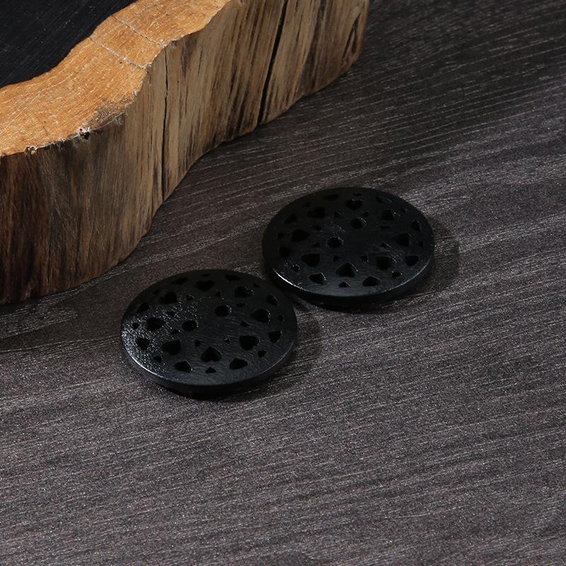 

Винтажные деревянные пуговицы Женская одежда Шерстяное пальто Куртка Круглые пуговицы Аксессуары Детский свитер Кардиган Пуговицы Мужские 7 #black * 20mm * round
