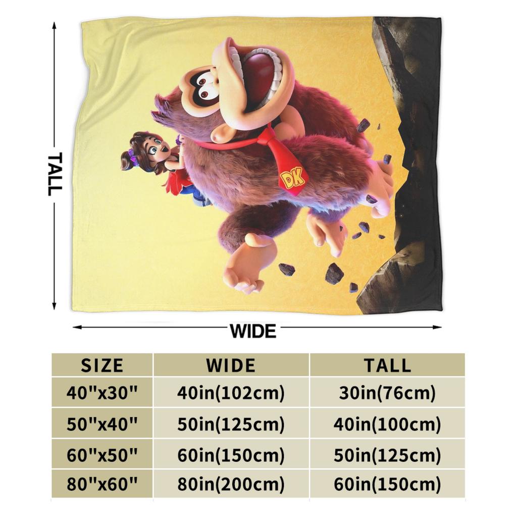 Donkey Kong Spiel Decken Flanell Super Warme Überwurfdecke für Bettdecke Sommer