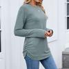Women Tops Long Sleeve R-Neck Shirts Fall Fashion  Casual Business Tunic Blouses