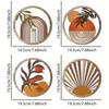 4 Hollowed-out Country Farmhouse Wall Art Decoration Bohemian Sculpture for Living Room Bedroom Country Courtyard Housewarming