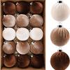 8cm/15PCS, Cloth Ball, Christmas Ball, Decorative Ornaments, Christmas Decoration Hanging Ornaments, Party Decoration Props, Reusable
