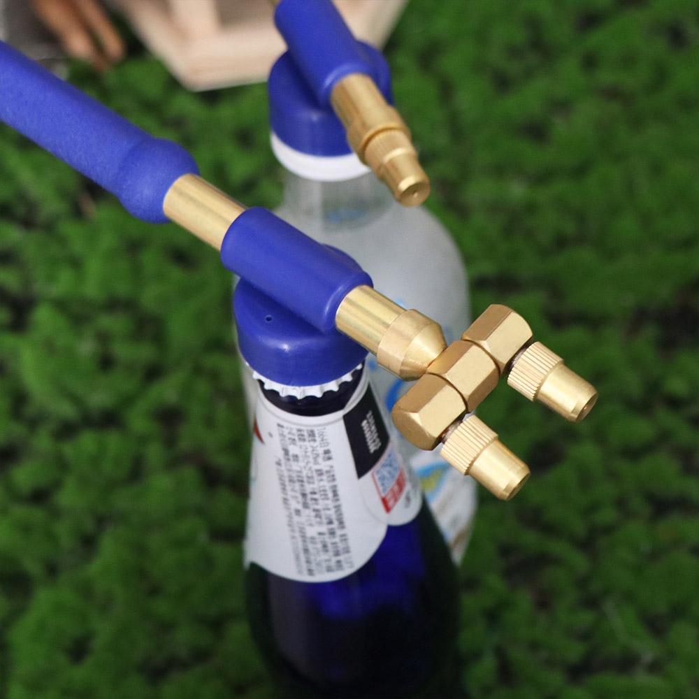 Push-pull Reciprocating Spray Double /Single Head Drink Bottle Spray Head  Garden Watering Tool