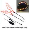 Strip Light Helmet Light Strip Decorative Headlight Two-Color Flame Cycling Lighting For Racing Women Men Offroad Travel