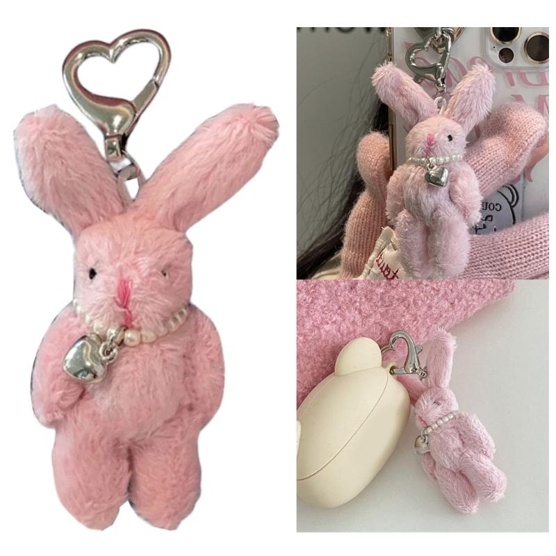 Hase Herz Handykette Koreanische INS Punk Niedliche Schlüsselanhänger Y2K Mode Schmuck Niedliche Schlüsselanhänger Puppen Anhänger Zubehör Geschenk