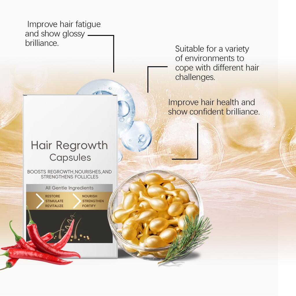 Hair Growth Care Capsules: Hair Growth Essence: Nourish The Scalp And Promote Hair Growth, Healthy Nutritional Care  Cream 30ml