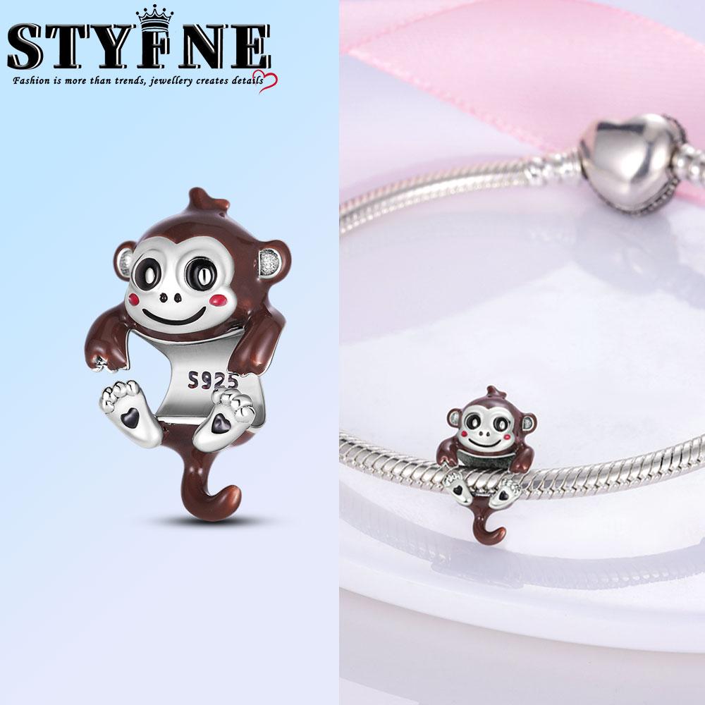 Fine Copper Fit Original Bracelet Diy Women Jewelry Gift Cute Shining Love Heart Zircon Animal Charms Penguin Cat Frog Beads