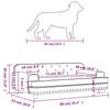 VidaXL Dog Bed, Pet Sofa with Wooden Frame, Basket for Puppies Indoor House, Pink 171871