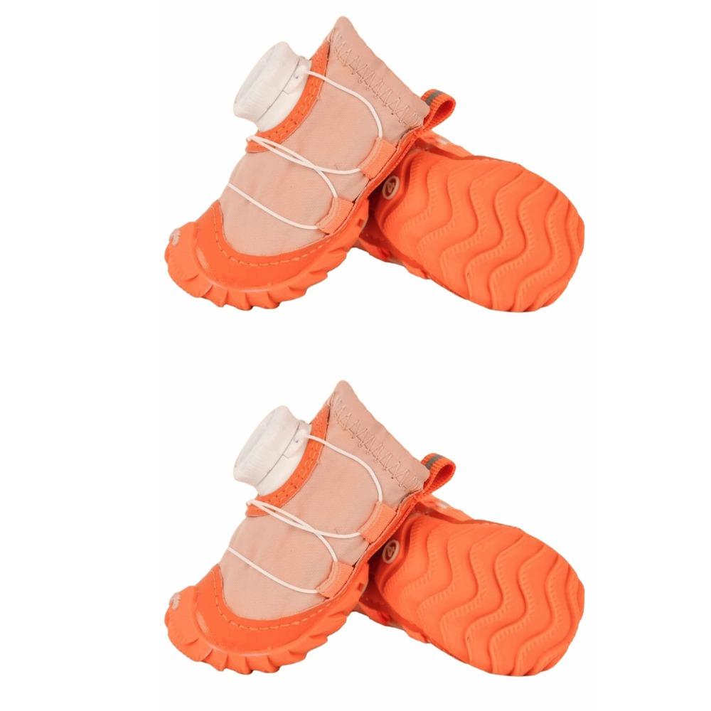 

4PCS Adjustable Pet Waterproof Shoes Breathable Dog Sneakers Fashion Pet Mesh Boots Daily Wear Size 4 оранжевый