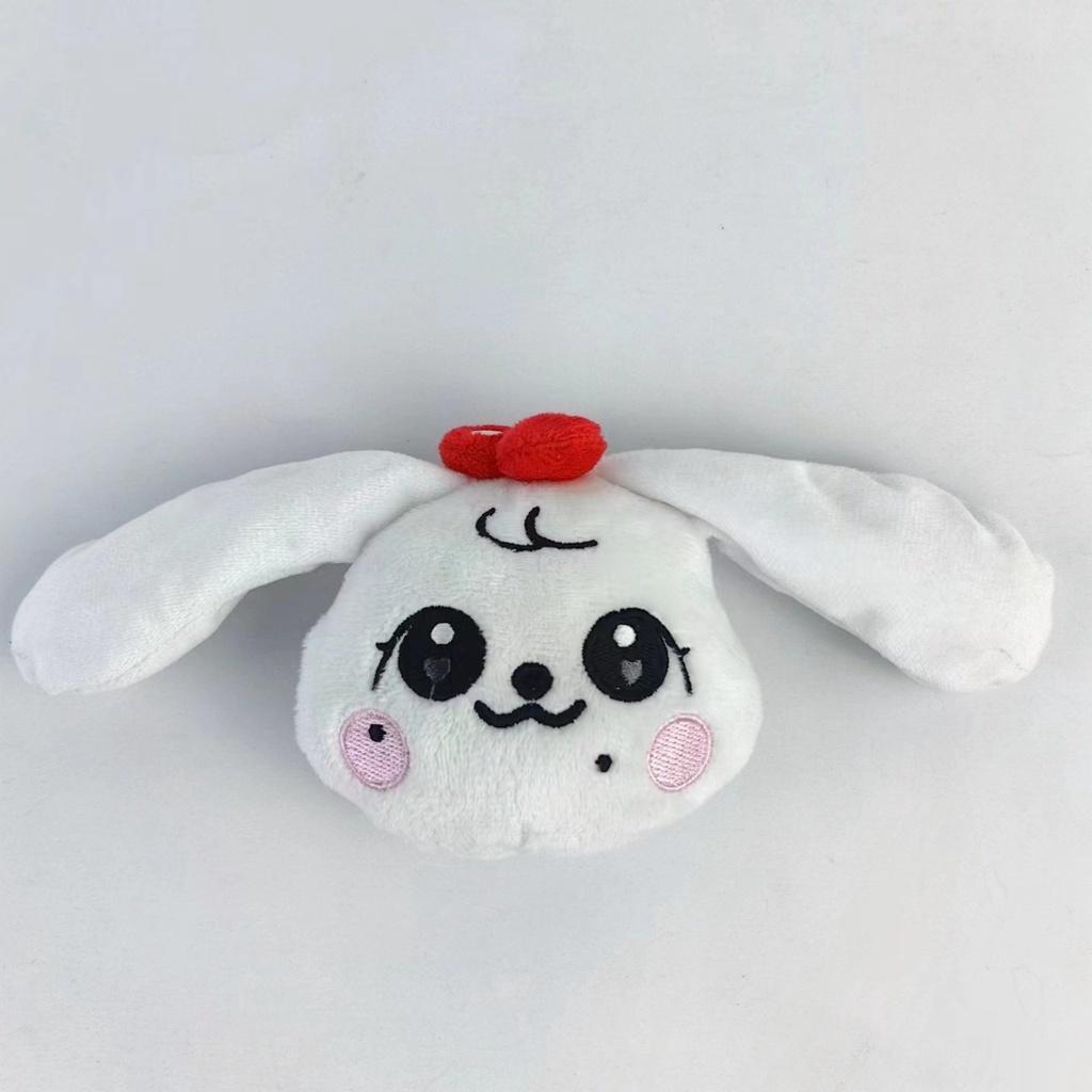 Iveminive Cute And Soft Ive Plush Keychain With Minive Flashing Lights Monkey Design 8cm Height White
