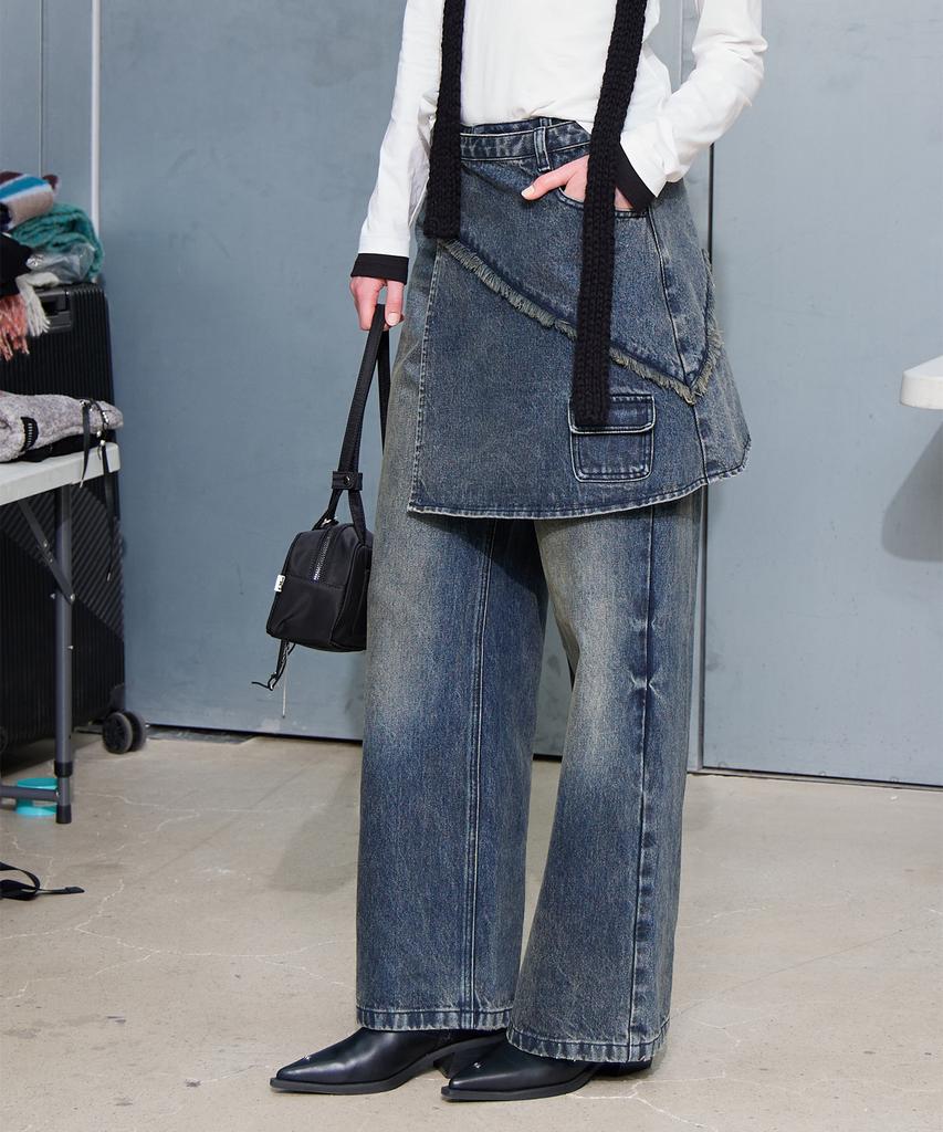Jeissijeidi Wrap-Wide Denim Jydp0209