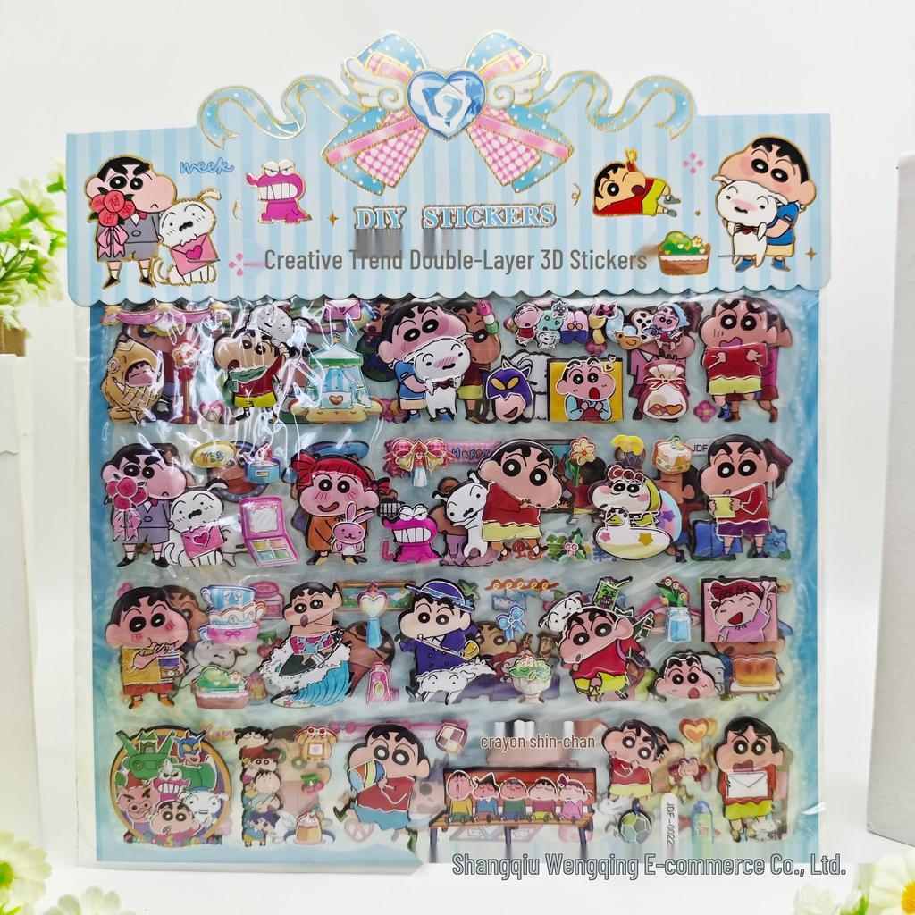 Labubu 3D Cartoon Double-Layer Bubble Stickers: Fun Foam Stickers for Kids' Rewards