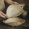 Handcrafted Double-Ear Coarse Pottery Bowl: Elegant Tableware for Salads, Fruits, and More