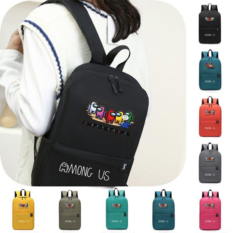 Us Among Visor Backpack Kids Rucksack Crewmate Back To School Bag Sus Impostor