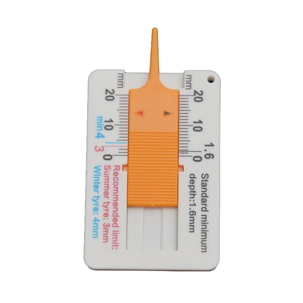 0-20mm Auto Car Wheel Tread Depthometer Depth Indicator Ruler Plastic Tread Gauge Tire Tread Depth Meter Tire Wheel Measure Tool