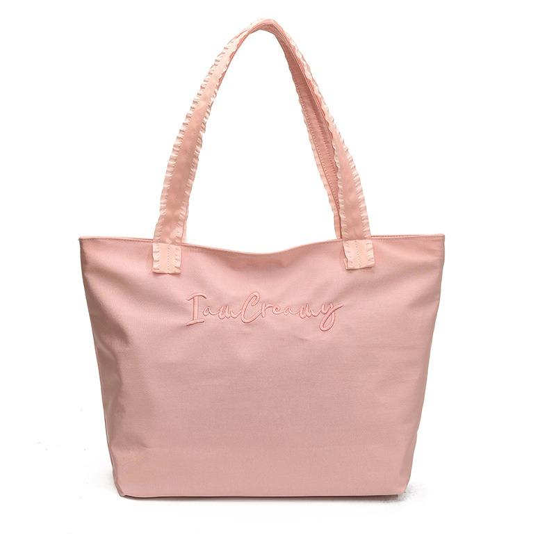

Летняя новая городская простая стильная ручная сумка с дизайном букв, большая вместимость, сумка под мышкой, сумка-тоут one size fits all розовый