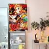 Anime Demon Slayer R-Rengoku Kyoujurou Poster Anime Poster Selbstklebend HD Qualität Wandkunst Retro Poster für Zuhause Kawaii Raumdeko