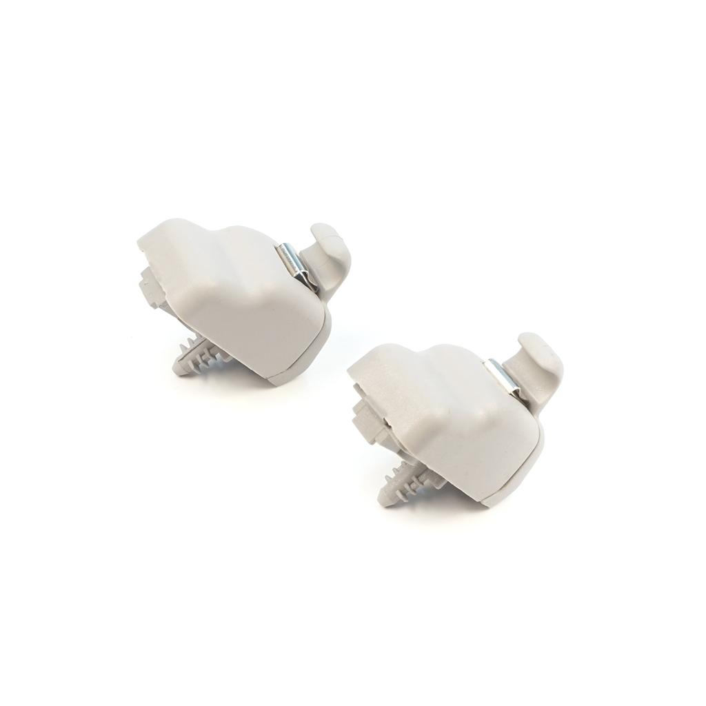 ECF5070 2 Pieces Sun Visor Holder Clips Hook Retainer Light Gray 735633192 for Fiat Tipo 356 Egea 2015-On