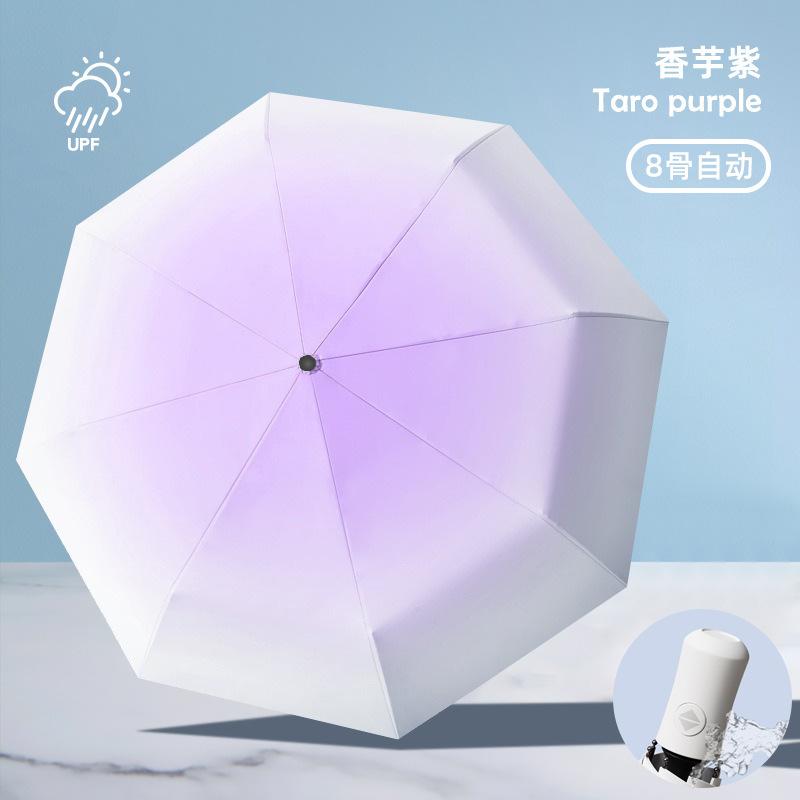 

Зонт Зонтик Автоматический зонт Защита от солнца и ультрафиолетовых лучей для женщин Высококачественный градиентный зонт Iron&8K фиолетовый
