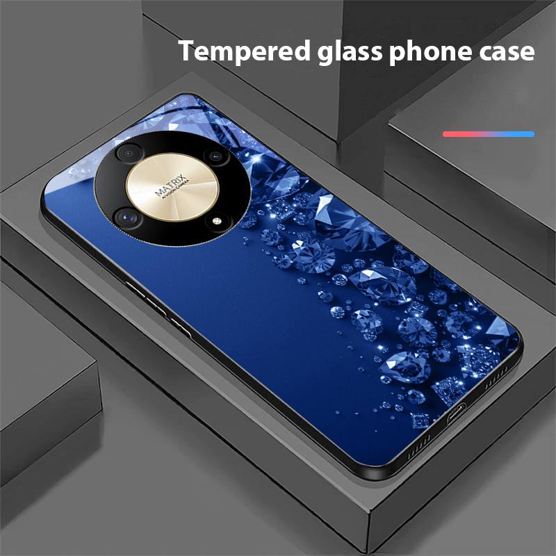 Full Diamonds For Honor Magic 6 50 70 90 Lite X7b 200 Pro Nova 10 Nova 5T X6 P30 Pura 70 Ultra Tempered Glass Phone Case