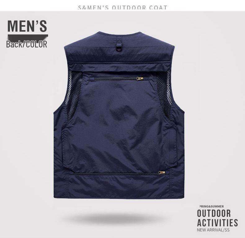 Individuelle reflektierende Arbeitsweste mit mehreren Taschen für Damen und Herren, geeignet für alle Jahreszeiten und ideal für Gruppenkäufe & Fotografie.