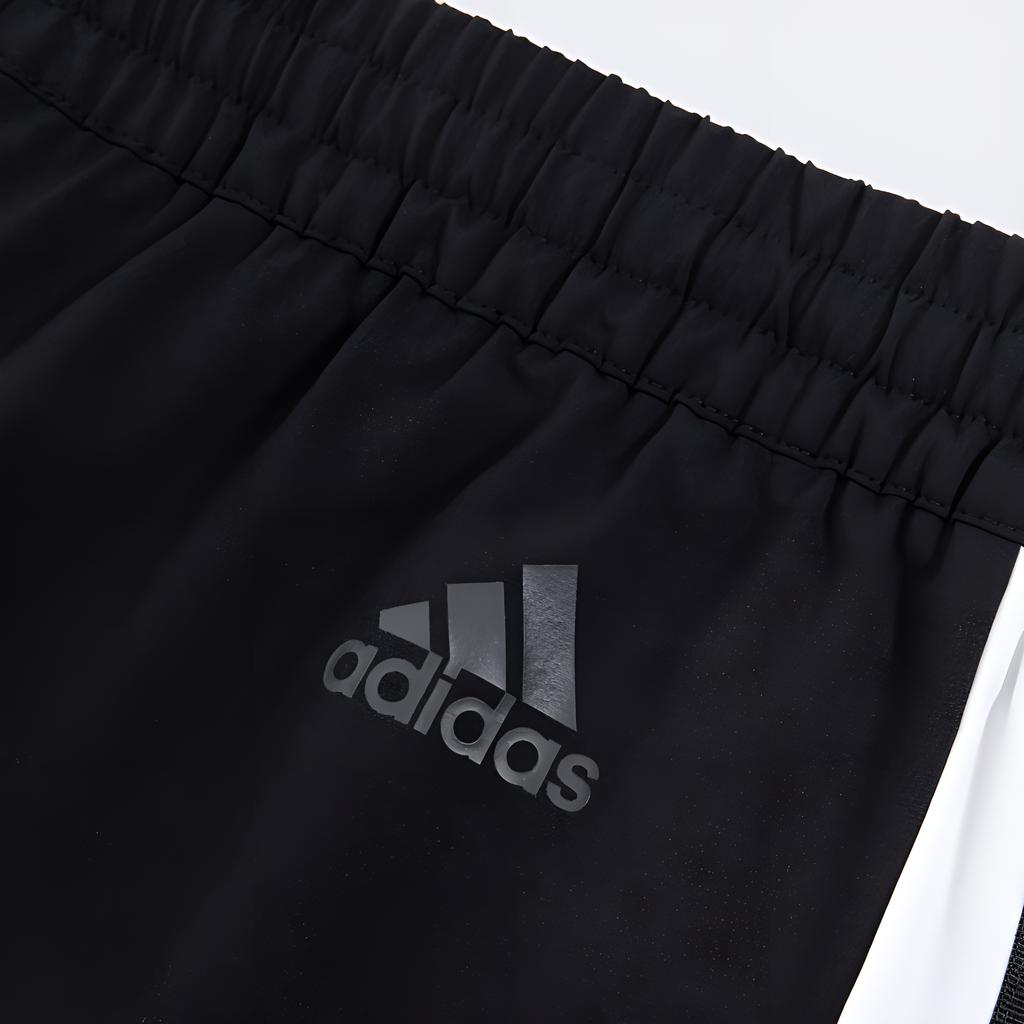 Adidas Logo Print Elastic Waist Tapered Joggers Women Bottoms Black HY2883