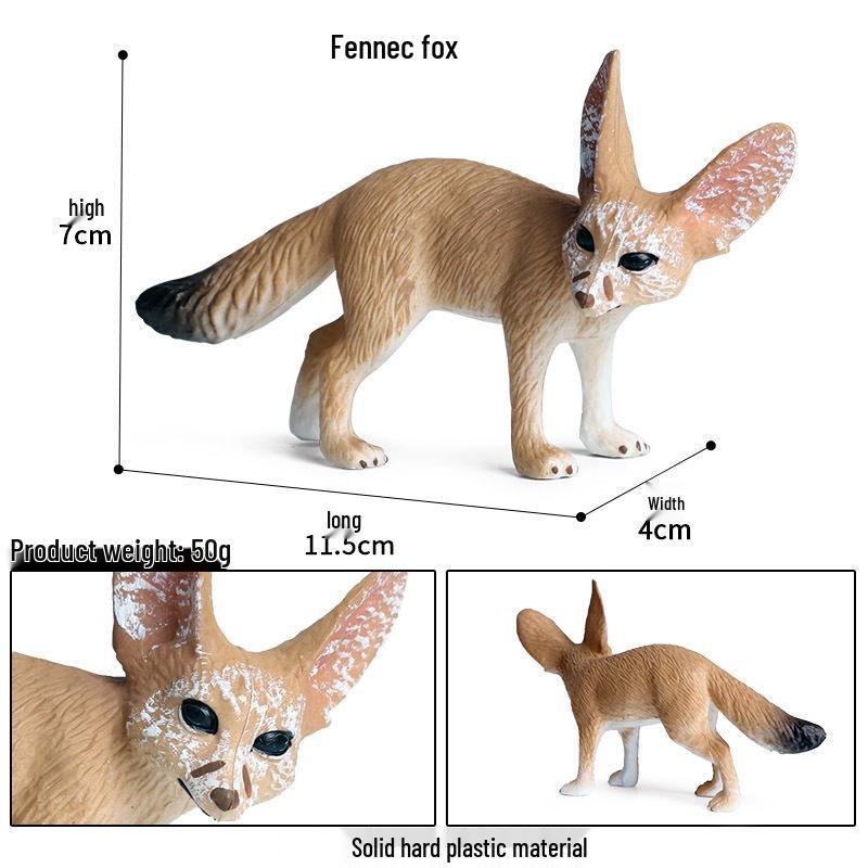 Realistic Animal Models: White Fox, White-tailed Deer, Arctic Fox Children's Gift Toys