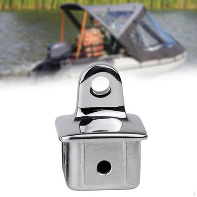 Vierkantes Oberteil Ösenendkappe Marine Bimini Beschlag Spiegelpoliert Verbindungsbeschläge Yacht Schiebbar
