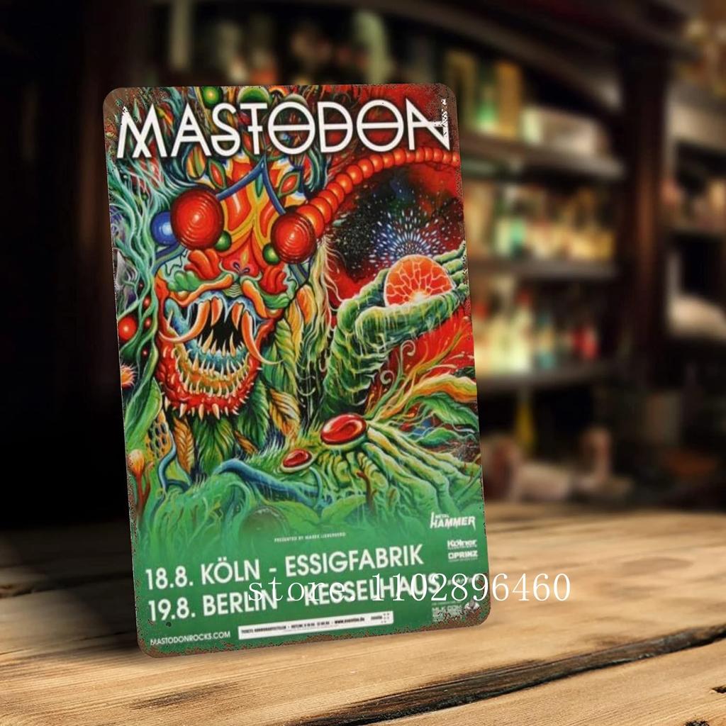 Mastodon Zpěvák Kovové Plakety a Znamení nástěnná dekorace Vintage Plechové Znamení Kapitán Kovový Plakát Dekor pro Bar Hospodu Klub Nástěnná Dekorace