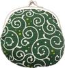 Kyosuke Clasp Coin Arabesque 11 X Coin Japanese Green Japanese-made Purse, Pattern, Cotton, 11.5 Cm, 3.3 Inches, Purse, Wallet, Goods, Dots,