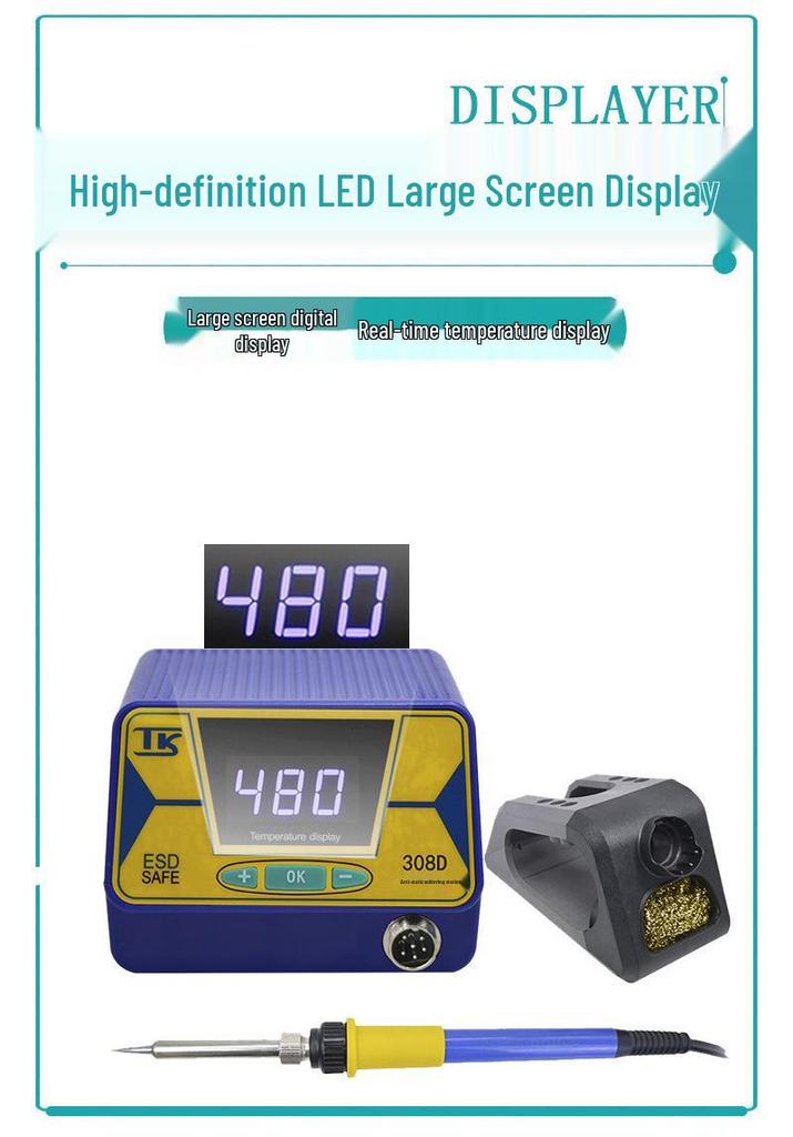Tek 308D Adjustable Temperature Soldering Station with Digital Display and Smart Sleep Function
