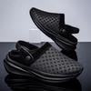 Men's Sandals Slip-On Anti-Slip Sports Bag Half Drag Shoes Mesh Breathable Lightweight Casual Beach Thick Sole Slippers Women