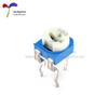 Horizontal RM065 Adjustable Resistor, Blue/White, 10K To 100 Ohm, 102/103/203/104